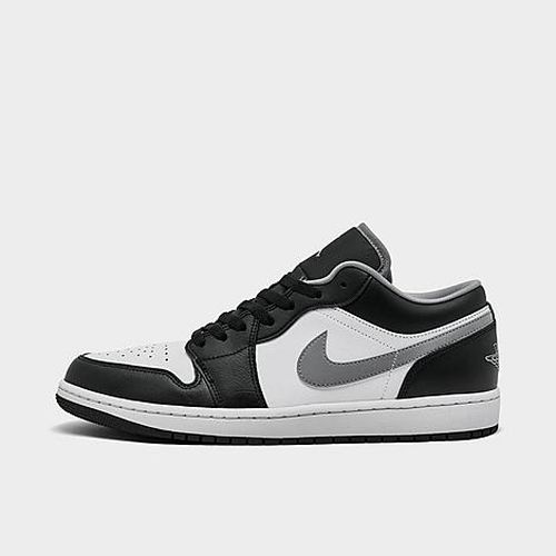 Men's Air Retro 1 Low Casual Shoes in Black/Particle Grey/White