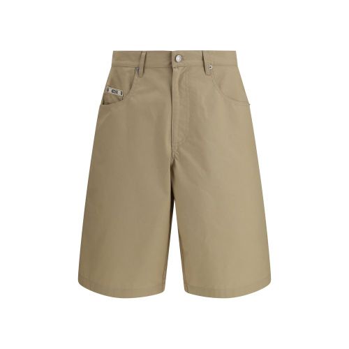 Cotton Bermuda Shorts — Beige