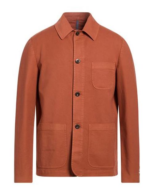 Man Jacket Rust Size 36 Cotton, Elastane