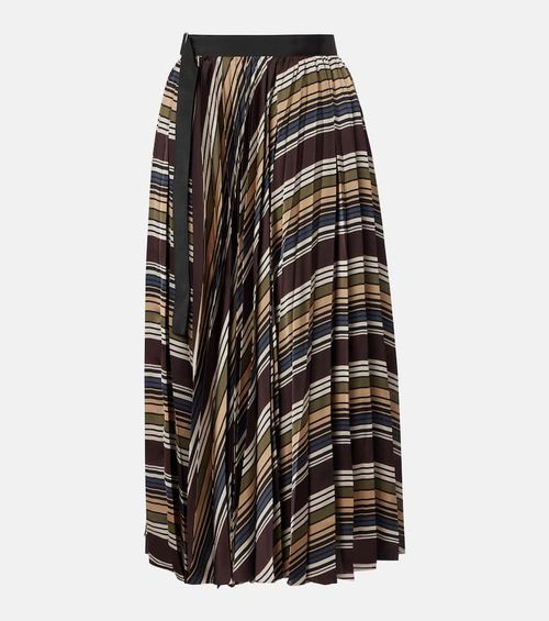 Striped midi skirt