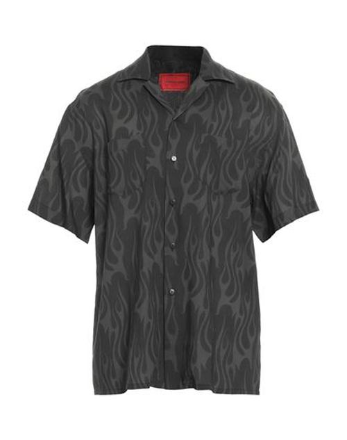 Man Shirt Black Size L Viscose