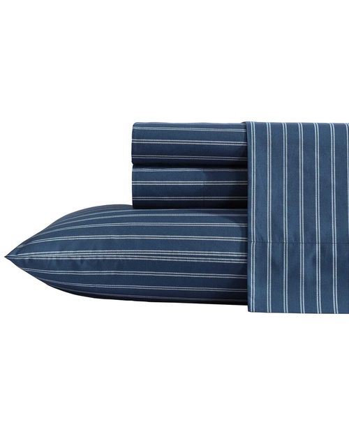 200 Thread Count Richmond Stripe Cotton Percale Sheet Set