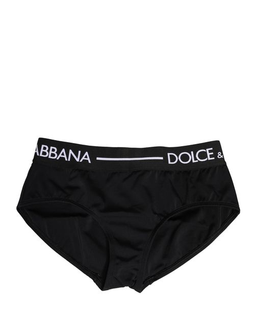 Nylon Stretch Coulotte Panty — Black