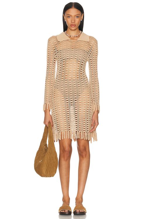 BODE Tansy Dress in Natural - Beige.  S also in