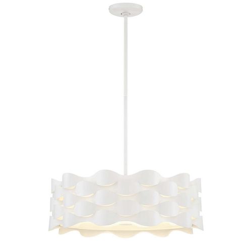 George Kovacs Coastal Current 21" Pendant Light in Sand White