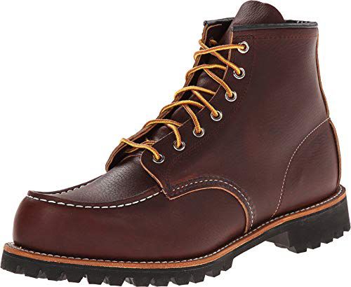 Red Wing Mens 6 Inch Classic Moc Toe Leather Black Cherry Boots