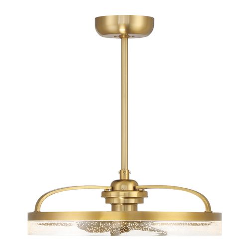 Warm Brass LED Fan D'Lier from the Lyria Collection