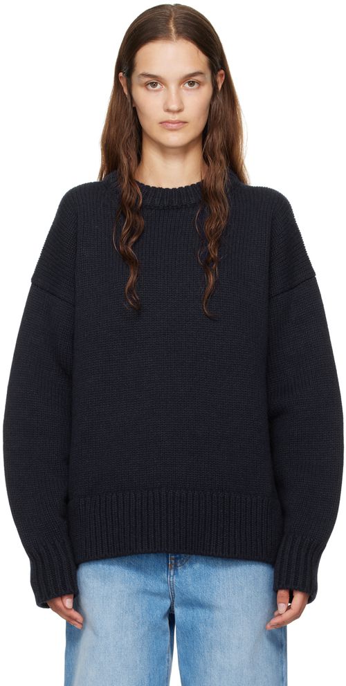 The Row Navy Ophelia Sweater
