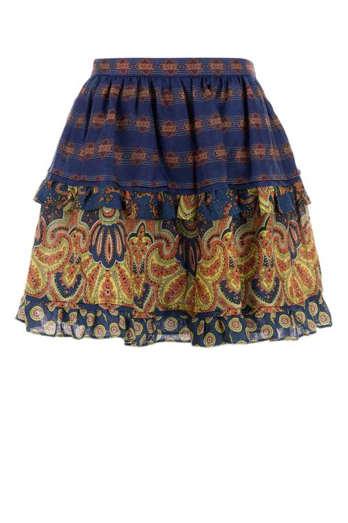 Printed Linen Skirt