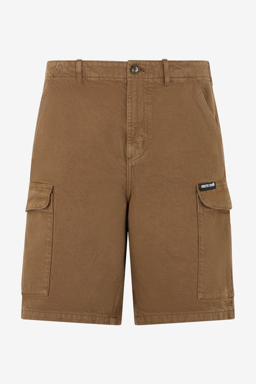 Brown Cargo Bermuda Shorts
