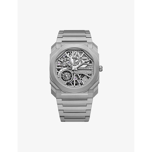 Mens Titanium OC40TTXTSK8D Octo Finissimo Skeleton Titanium Manual Watch 