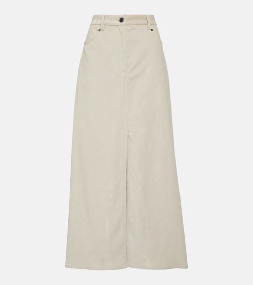 Cotton corduroy maxi skirt
