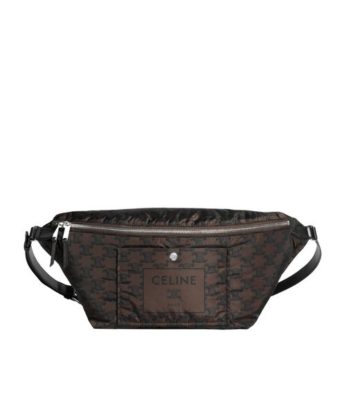 SLINGBAG PADDED IN NYLON AND CALFSKIN