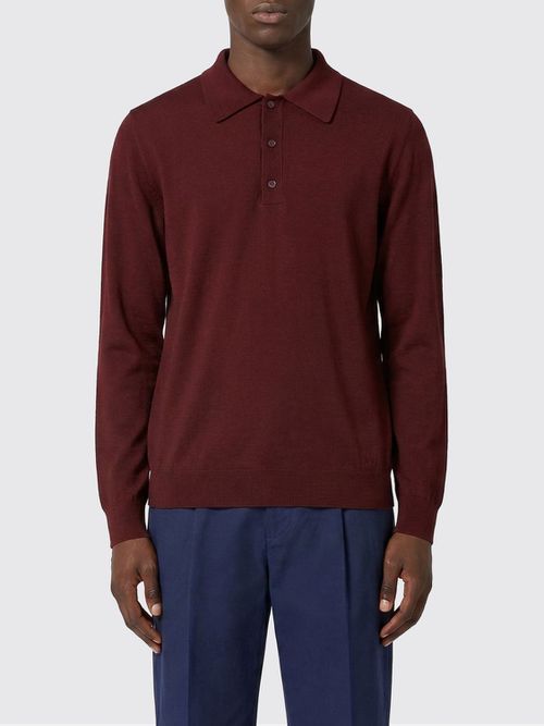 Polo Shirt Men color Burgundy