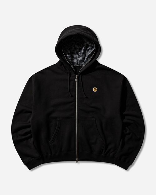 Men s Dog Mesh Zip Hoodie Black