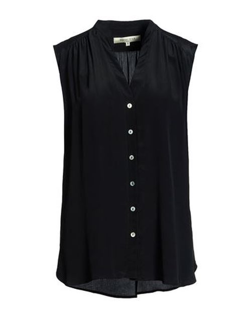 Woman Shirt Black Size 10 Acetate, Silk