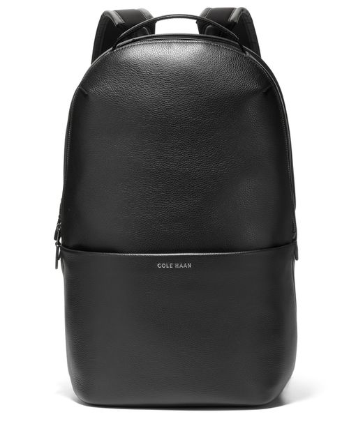 Men's Leather Triboro Backpack - Black