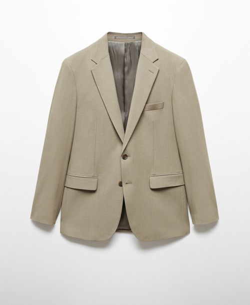 Men's Stretch Fabric Slim-Fit Suit Blazer - Green