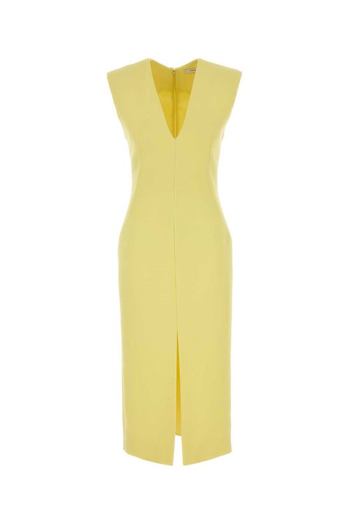 Yellow Stretch Crepe Dress