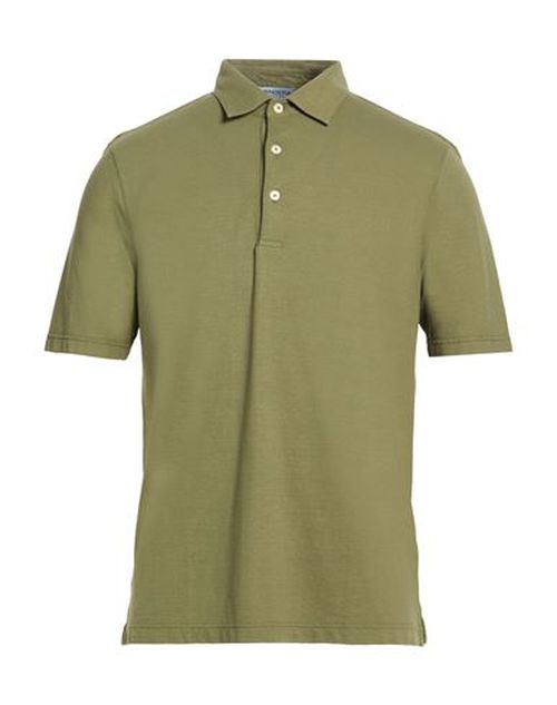 Man Polo shirt Military green Size 40 Cotton