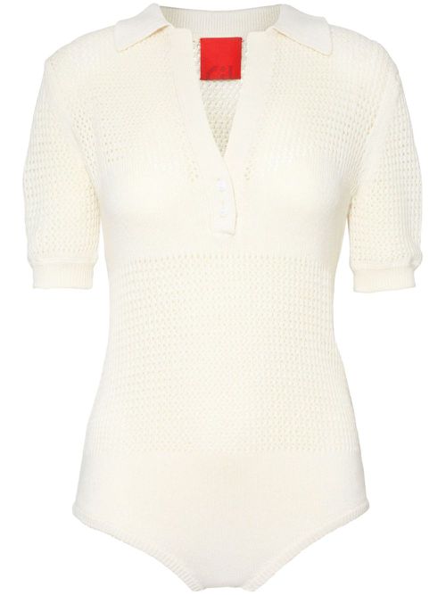 Boi crochet bodysuit - White