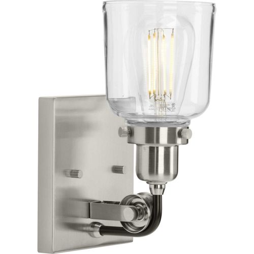 Brushed Nickel One Light Bath & Vanity from the Rushton Collection