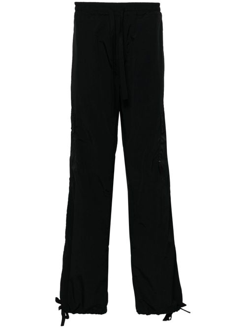 Straight-leg ripstop cargo trousers - Black