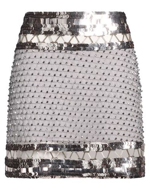 Woman Mini skirt Grey Size 6 Polyamide