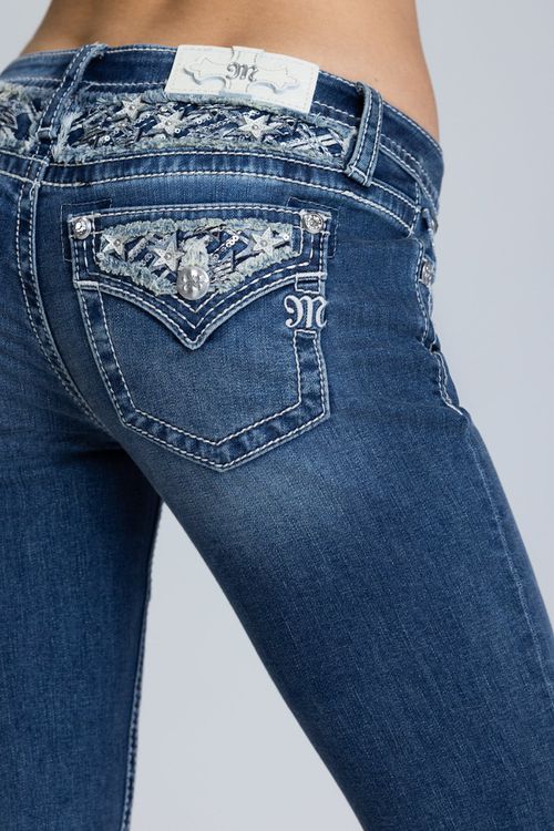 "Starlit Low Rise Bootcut Jeans