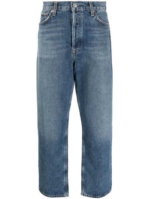 Mid-rise straigth-leg jeans - Blue