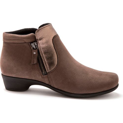 Women's leather ankle boots with air soles Pédiconfort