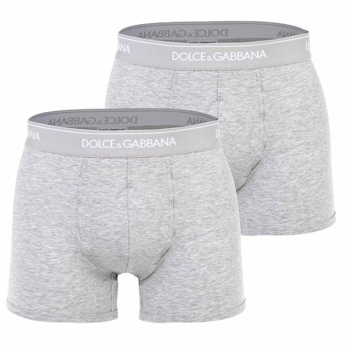 DOLCE & GABBANA Boxer grigio chiaro / bianco