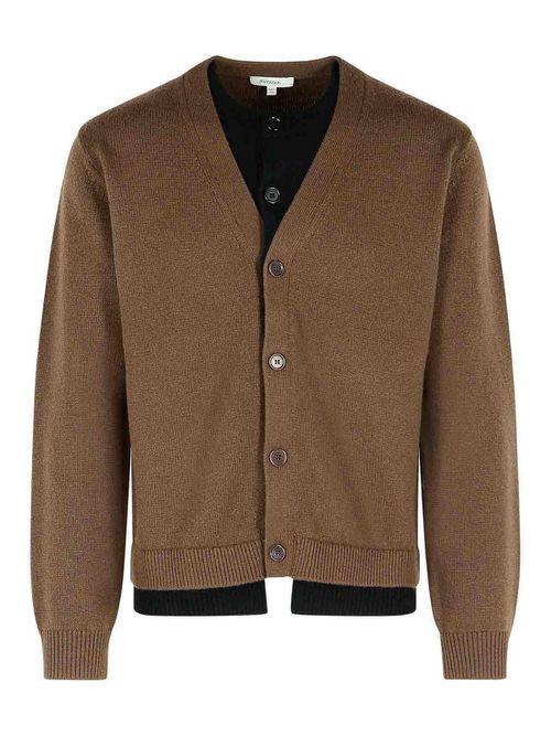 J. W. Anderson Brown Cashmere Blend Layered Cardigan