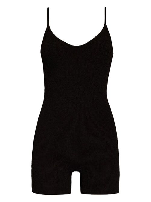 Seersucker bodysuit - Black