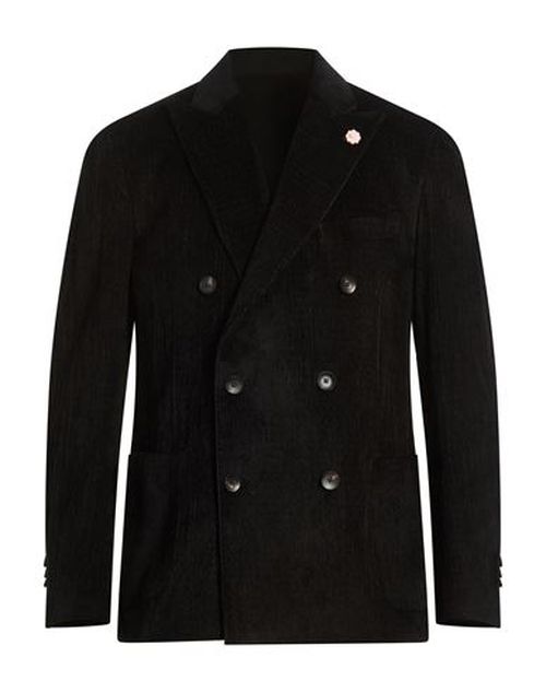 Man Blazer Black Size 40 Viscose, Cotton, Elastane
