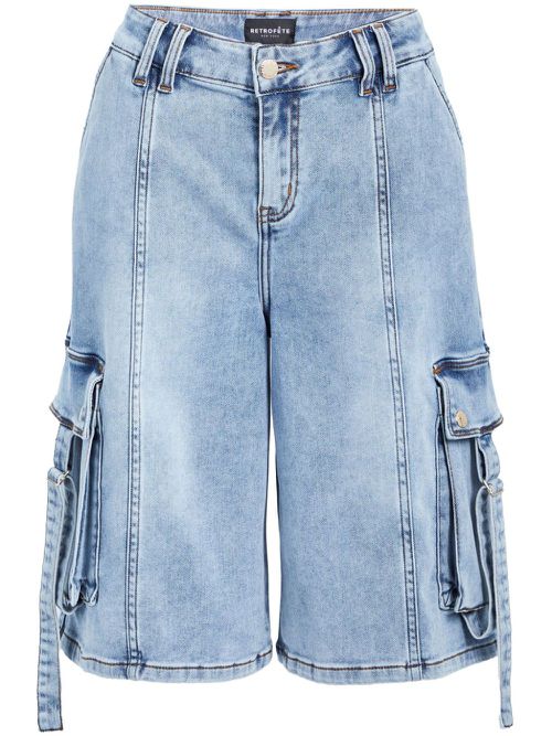 Denim cargo shorts - Blue