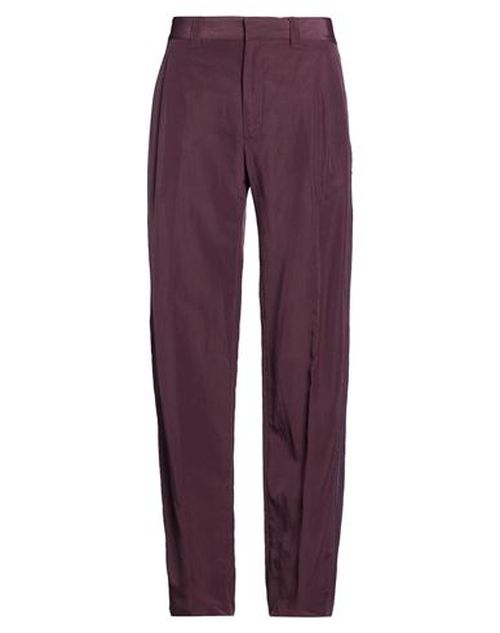 Man Pants Burgundy Size 32 Polyester, Linen, Cotton