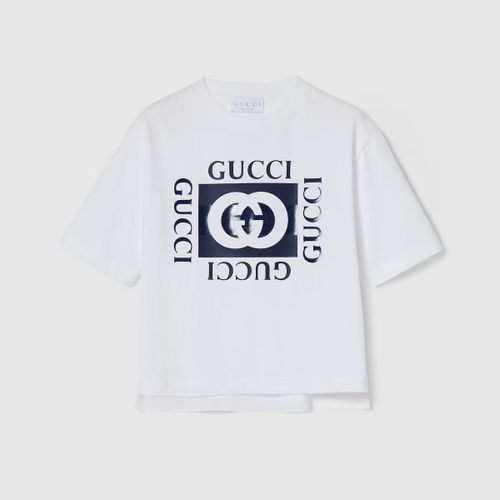 Mini Logo Printed Crew Neck T-Shirt