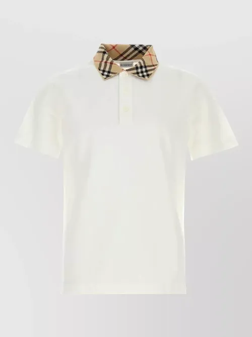Burberry - piquet polo shirt contrasting collar short sleeve