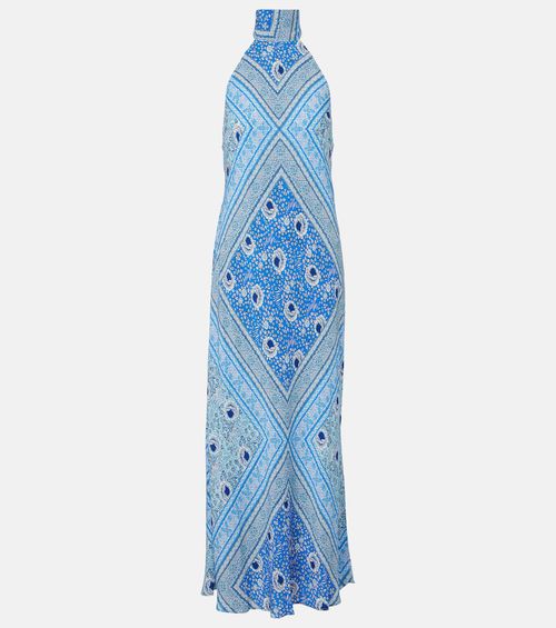 Maura printed satin maxi dress