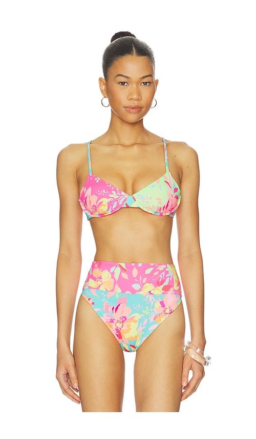 BEACH RIOT Camilla Bikini Top in Pink,Green. - XS also in S, M