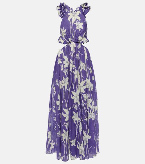 Acadian floral cotton maxi dress