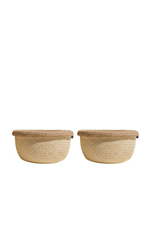 Hunting Season Iraca Bicolor Bowl Set in Crea