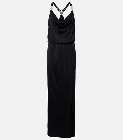 Embellished jersey gown