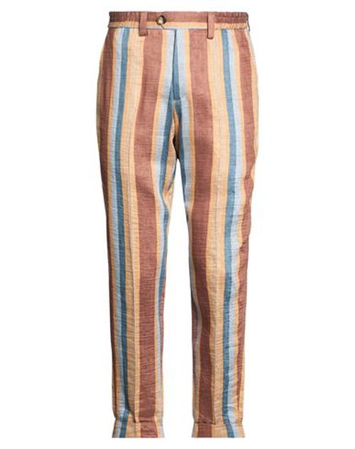 Man Pants Brown Size 31 Linen, Polyamide