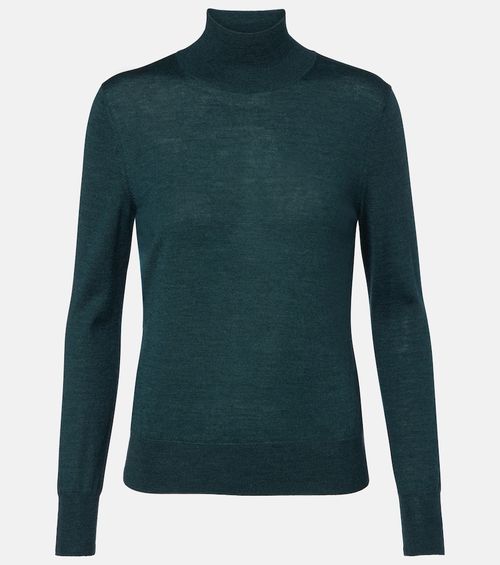 Wool and silk turtleneck sweater