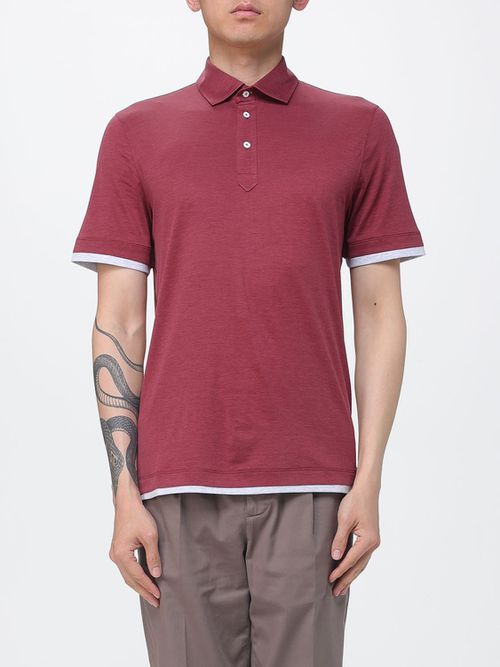 Polo Shirt Men color Red