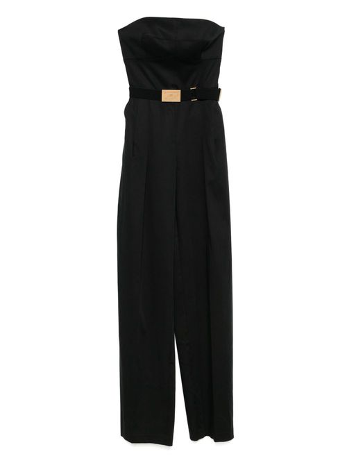 Elisabetta Franchi crossover-laces jumpsuit - Black