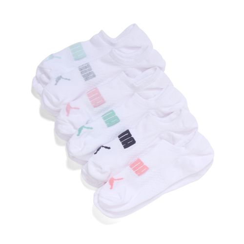PUMA Women's No Show Socks 6 pairs in White