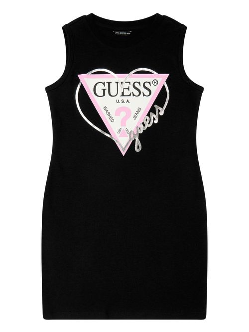 Guess kids logo-print dress - Black